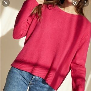 Jenni Kayne | Boxy 100%Cashmere Sweater - Dark Pink